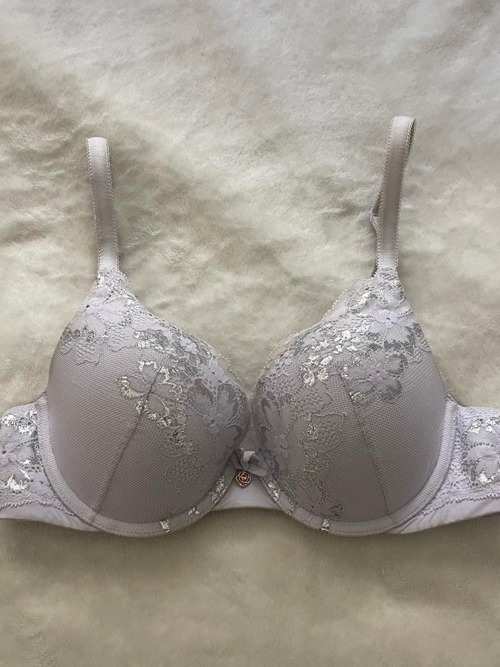 Victoria's Secret purple Floral Lace push up bra